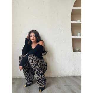 LA PINKY knitted tie-dye printing high-waisted skinny hip micro la hot girl casual pants