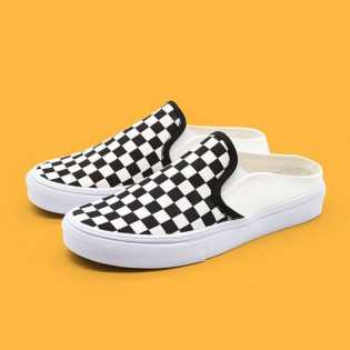 SUPS checkerboard half casual slippers for men and women SUPS checkerboard half casual slippers for men and women