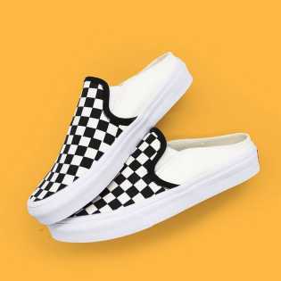 SUPS checkerboard half casual slippers for men and women SUPS checkerboard half casual slippers for men and women
