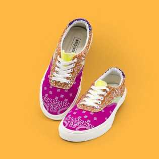 SUPS red cashew flower 2023 summer new canvas unisex breathable casual fashion shoes large size