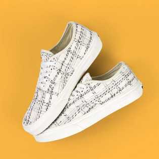 SUPS white small fragrant sail cloth shoes woven low top unisex tweed casual board shoes match every