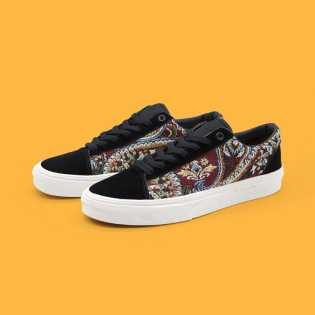 SUPS canvas unisex fashion brand niche board shoes Moroccan printed embroidery ulzzang large size sh