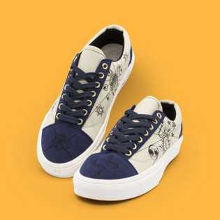 SUPS summer new men's shoes sun print low top canvas shoes to match the trend of women's shoes casua