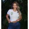 chubby babe new plus size Spice Girl super elastic holiday crewneck street vintage print short T-shi