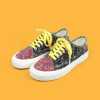 SUPS low top canvas shoes cashew flower print multi-color patchwork casual board unisex shoes nation
